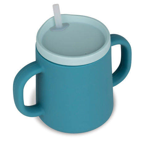 Tum Tum Silicone Blue 3 Way Trainer Cup with Straw - Little Whispers
