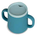 Tum Tum Silicone Blue 3 Way Trainer Cup with Straw - Little Whispers