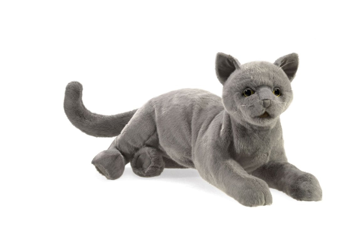 Folkmanis Large Purring Cat Hand Puppet (Pre - Order for Approx Mid August) - Little Whispers