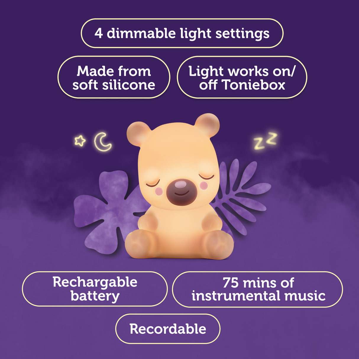 Tonies Audio Character Sleepy Friends Bear Night Light Classic Tonies Character 