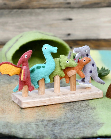 Tara's Treasures Dinosaur Finger Puppets Set