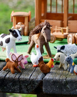 Tara's Treasures  Felt Farm Animals Toys Set - Set of 10 Toys