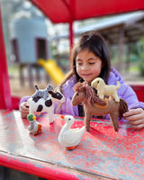 Tara's Treasures  Felt Farm Animals Toys Set - Set of 10 Toys