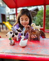 Tara's Treasures  Felt Farm Animals Toys Set - Set of 10 Toys