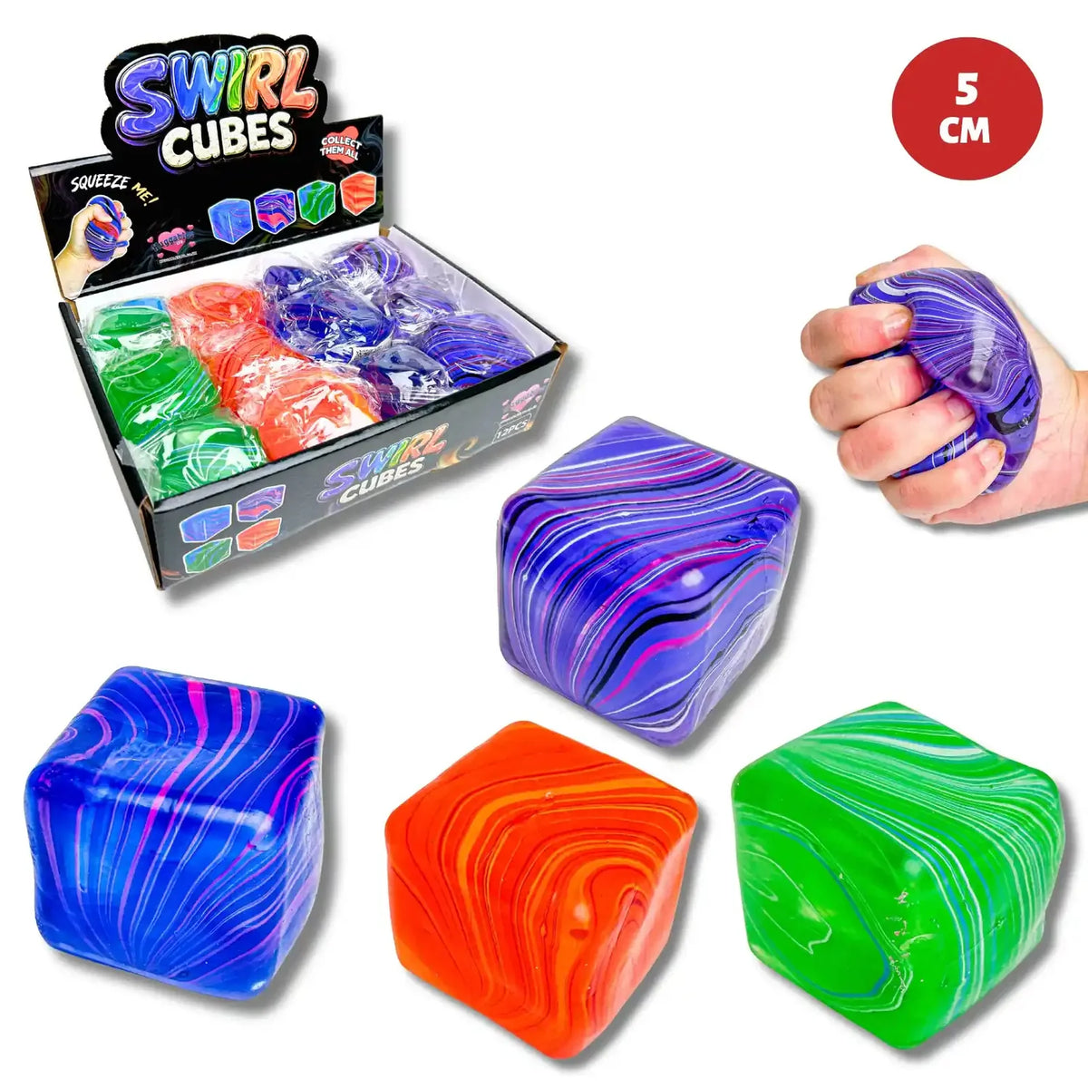 Swirl Cube Maltose - 5cm
