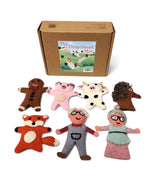 Tara Treasures Gingerbread Man Story, Finger Puppet Set