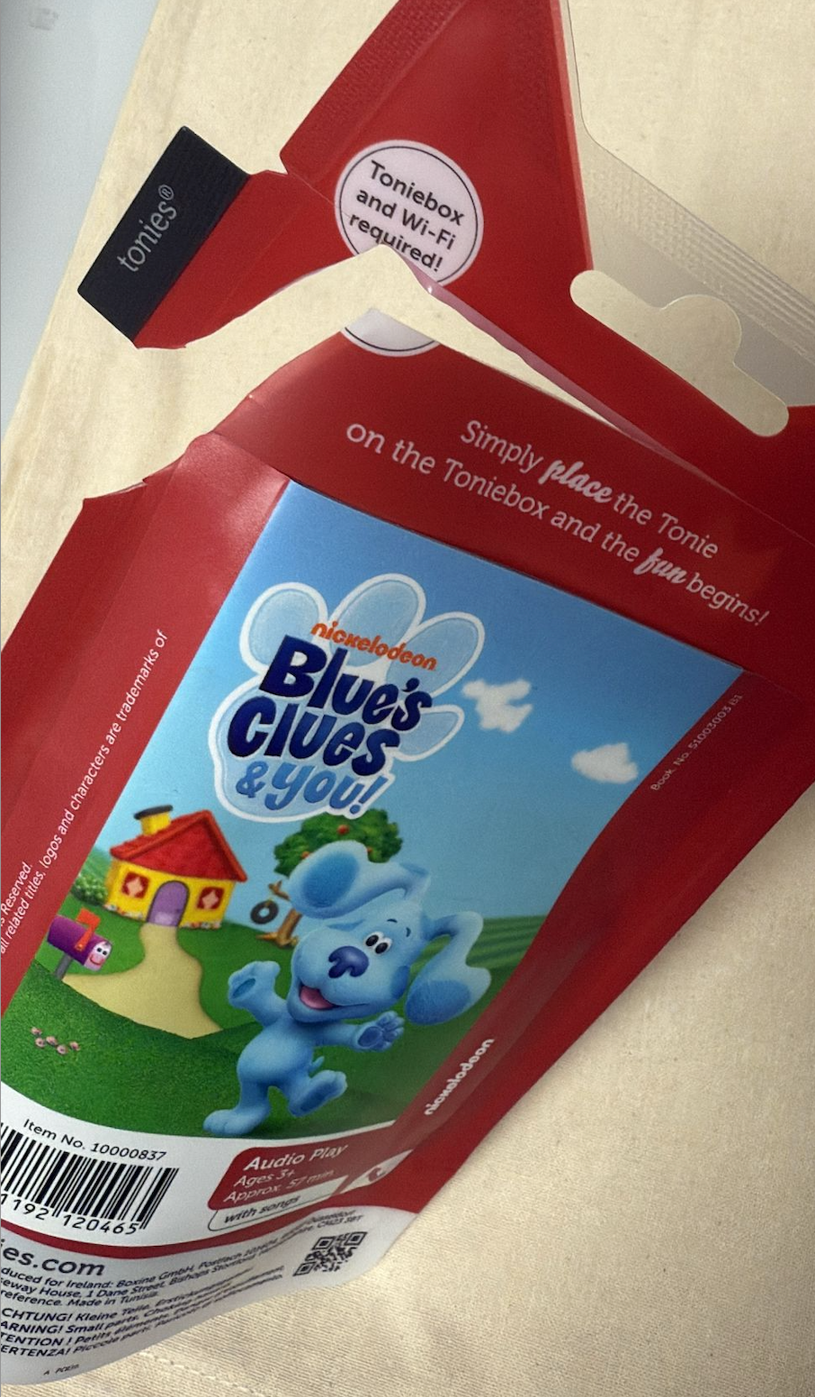 Tonies Audio Character -  Blue’s Clues Tonie (Ripped Package)