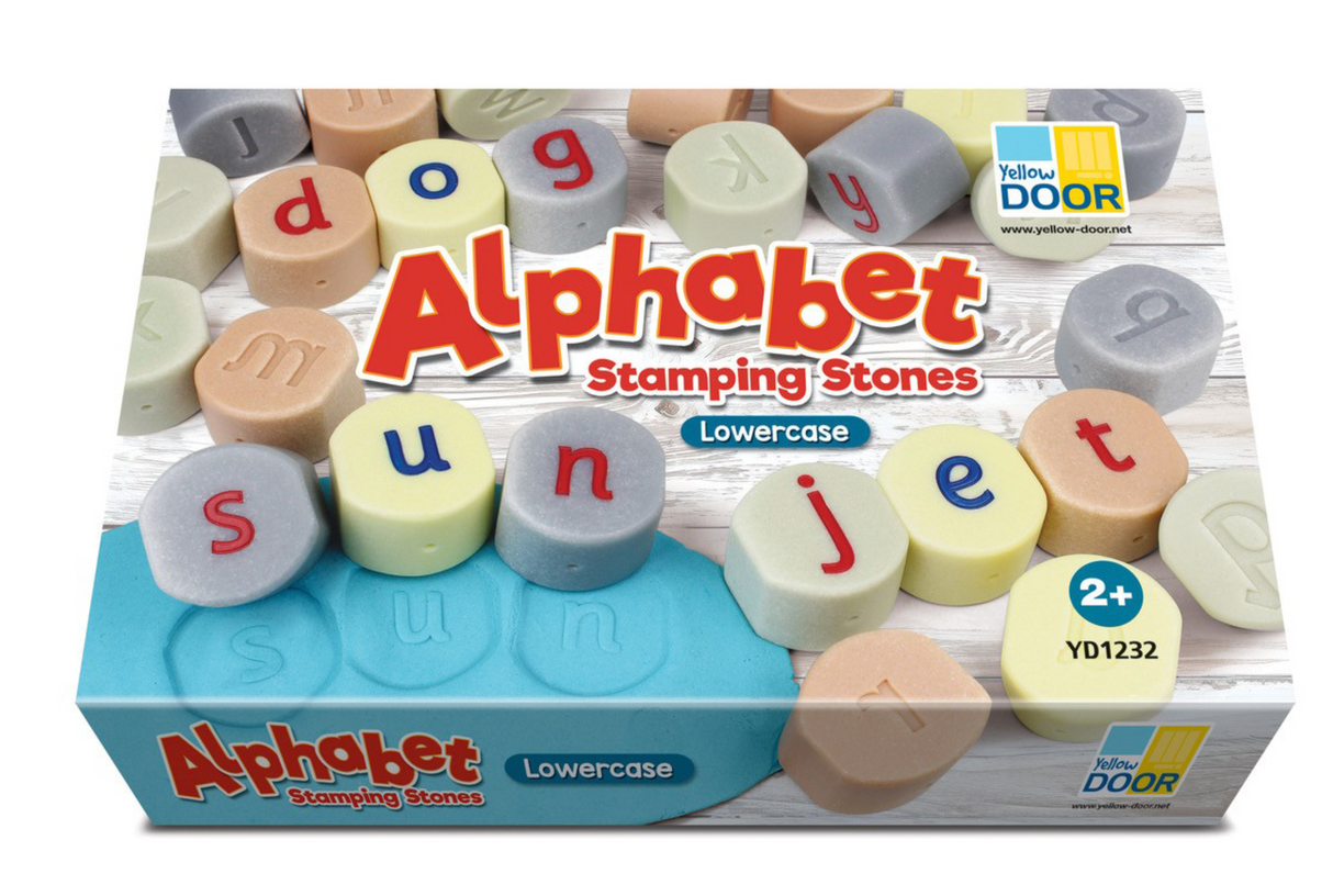 Yellow Door Alphabet Stamping Stones for early literacy play