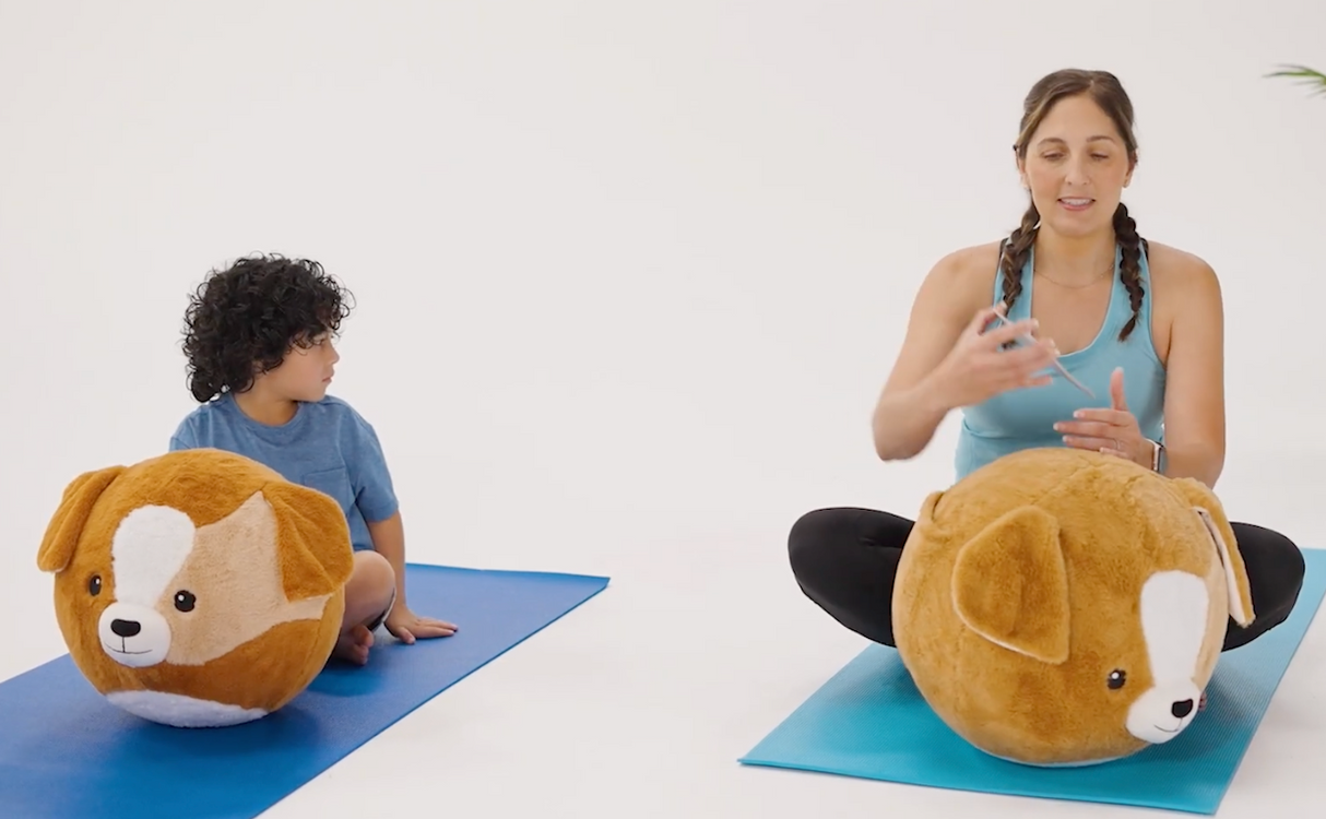 Yoga Ball Buddy with BubblePlush™ Puppy