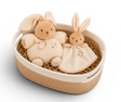Kaloo Cream Chubby Rabbit and Comforter Gift Set in a Basket