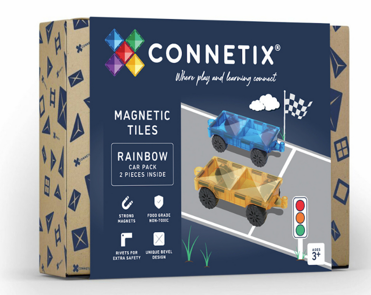 CONNETIX Tiles Magnetic Building Set 2 Piece Car Pack