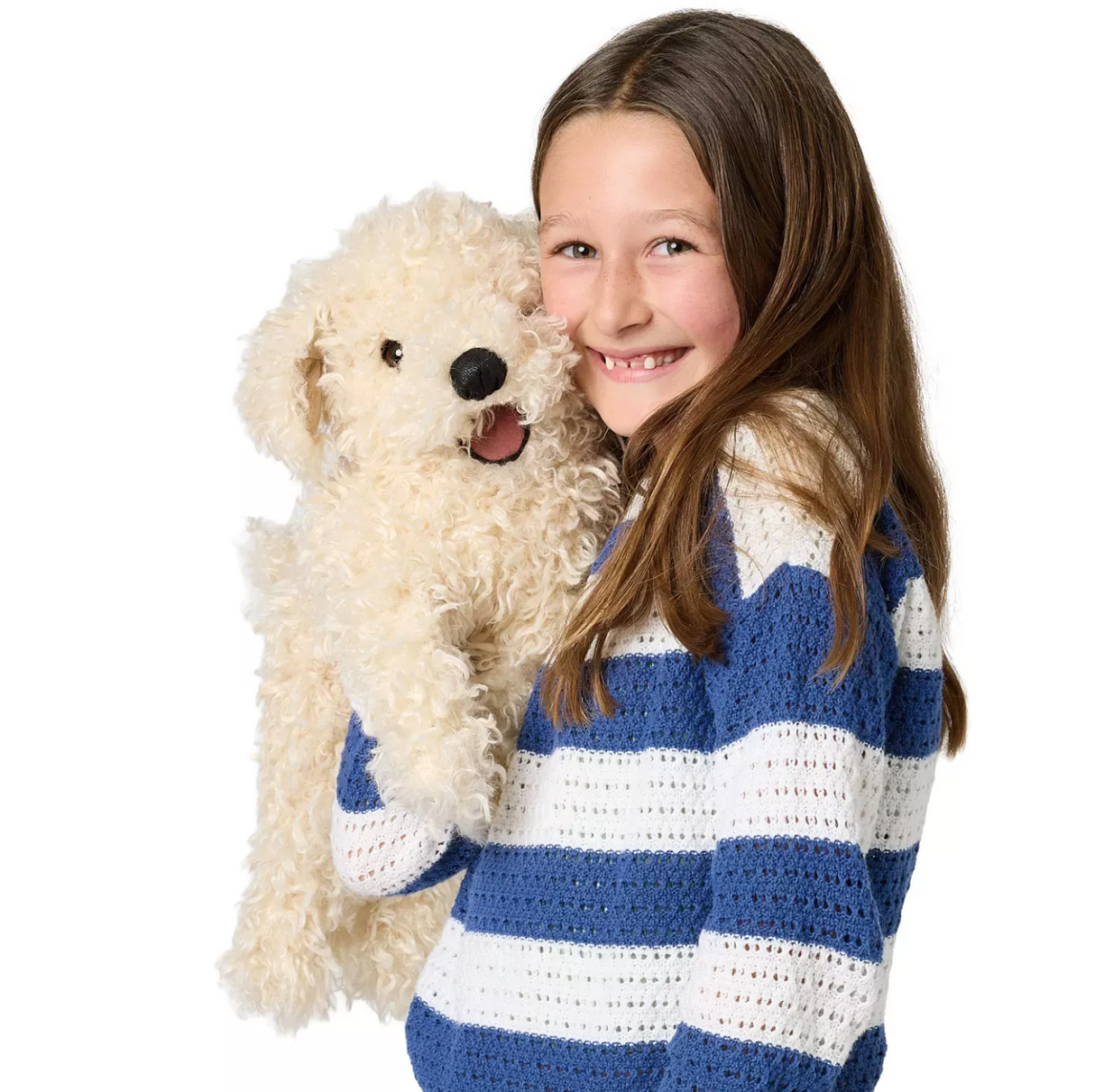 Folkmanis White Poodle Puppy