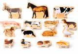 Tickit Wooden Domestic Animal Blocks (15)