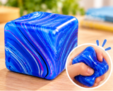 Sensory Swirl Squish Cube Maltose - Blue