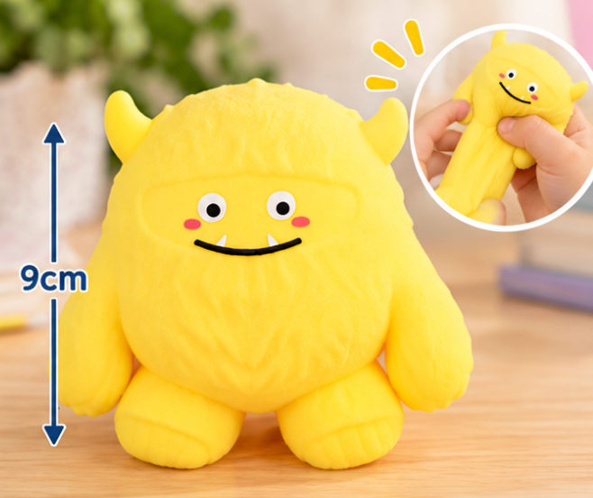 Squishy Sand Sensory Yeti Monster 9cm Yellow