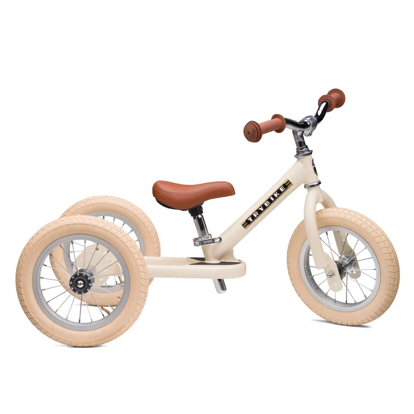 TryBike 2in 1 Balance Bike/Trike Matte, Cream