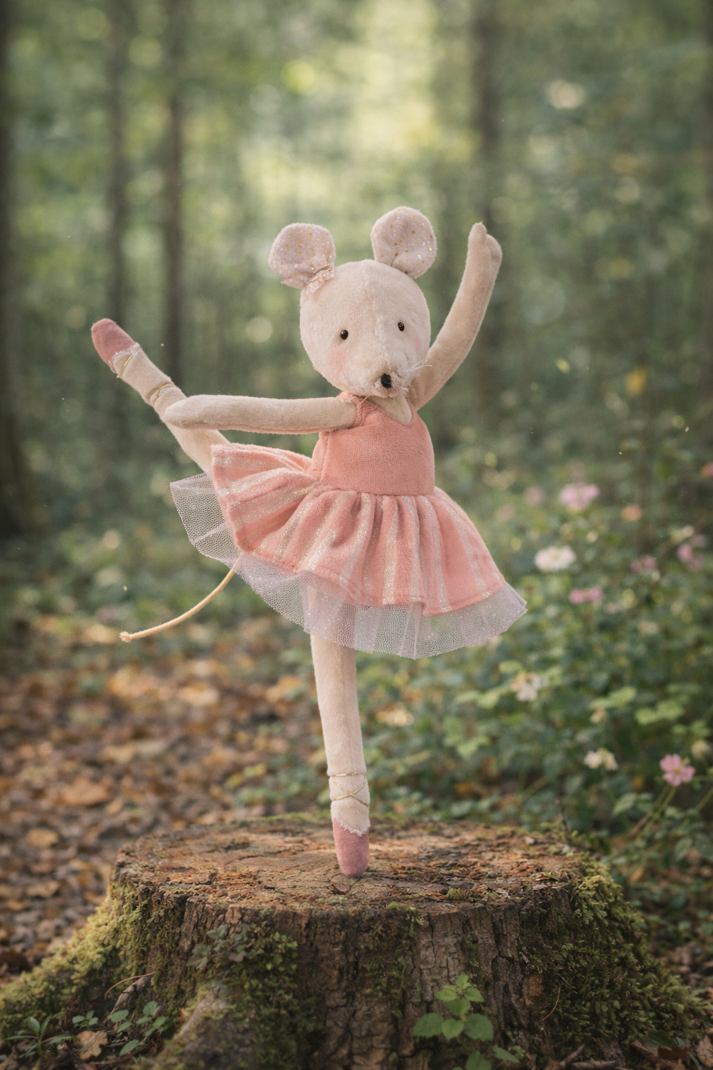 Moulin Roty Pink Ballerina Mouse