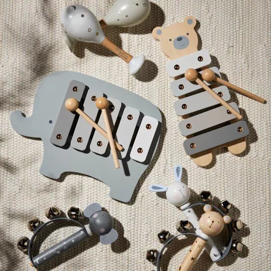 Bambino Wooden Toy Xylophone - Teddy - Little Whispers