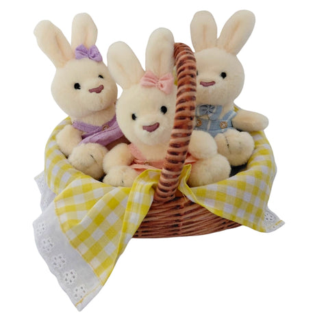 Wilberry Bunnies Picnic Soft Toy Basket