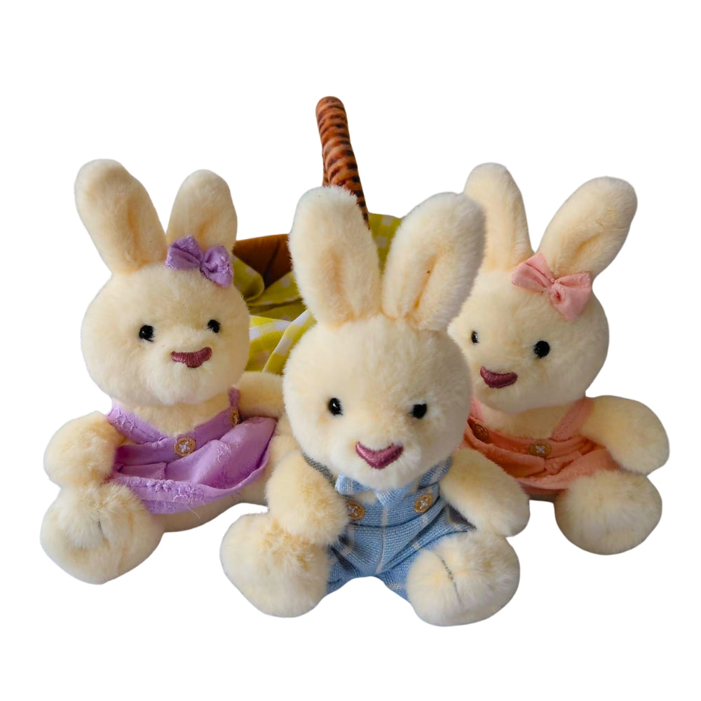 Wilberry Bunnies Picnic Soft Toy Basket