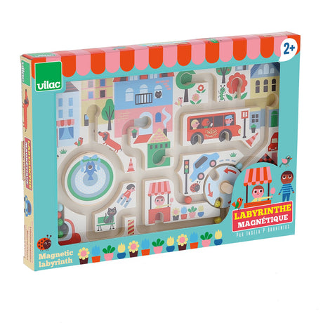 Vilac Town Magnetic Maze – Wooden Fine Motor Skills Toy