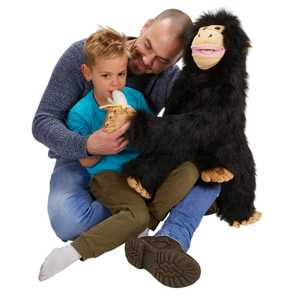 Puppet Company Large Chimp with Banana Hand Puppet