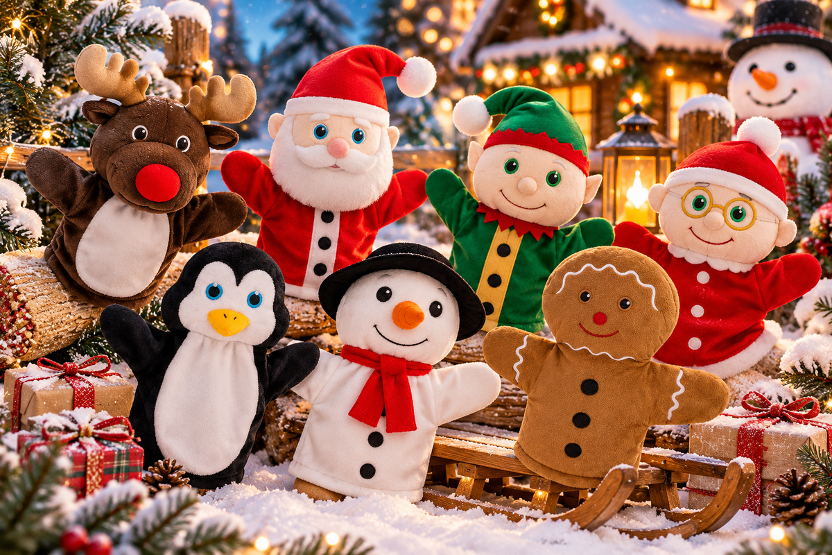 Complete Set of Puppet Company Christmas Hand puppets