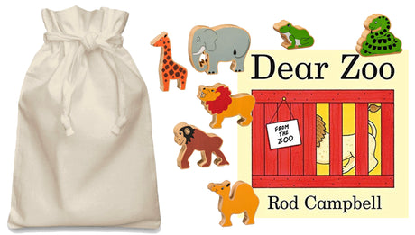 Dear Zoo Story Sack with Lanka Kade Wooden Animals