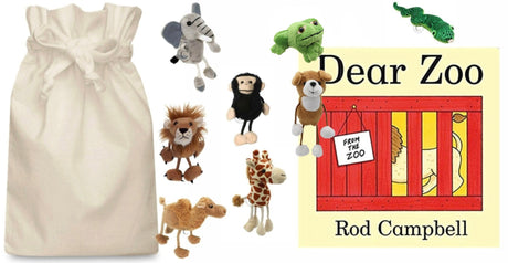 Dear Zoo Story Sack with Puppet Company Finger Puppets