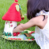Tara's Treasures Fairies and Gnomes House - Red Roof