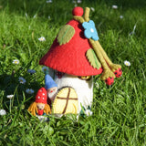 Tara's Treasures Fairies and Gnomes House - Red Roof