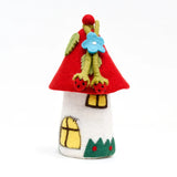 Tara's Treasures Fairies and Gnomes House - Red Roof