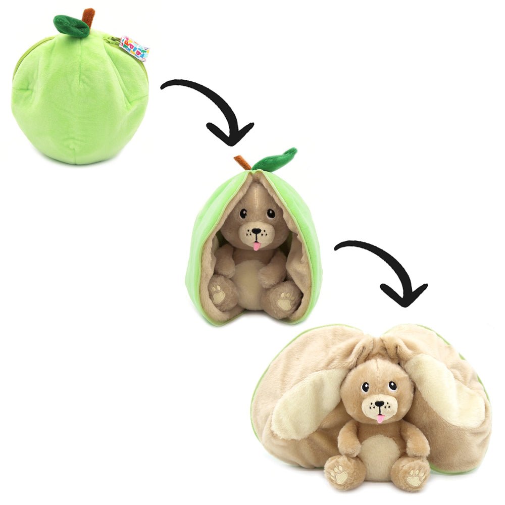 Flipetz Crocket the Dog/Apple 2-in-1 Soft Plush Collectable (Pre-Order due in April) - Little Whispers