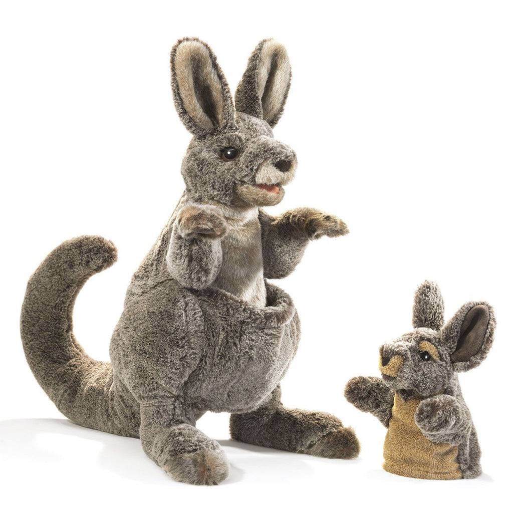 Folkmanis Kangaroo and Joey Hand Puppet - Little Whispers