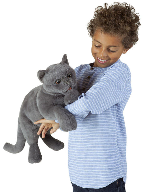 Folkmanis Large Purring Cat Hand Puppet (Pre - Order for Approx Mid August) - Little Whispers