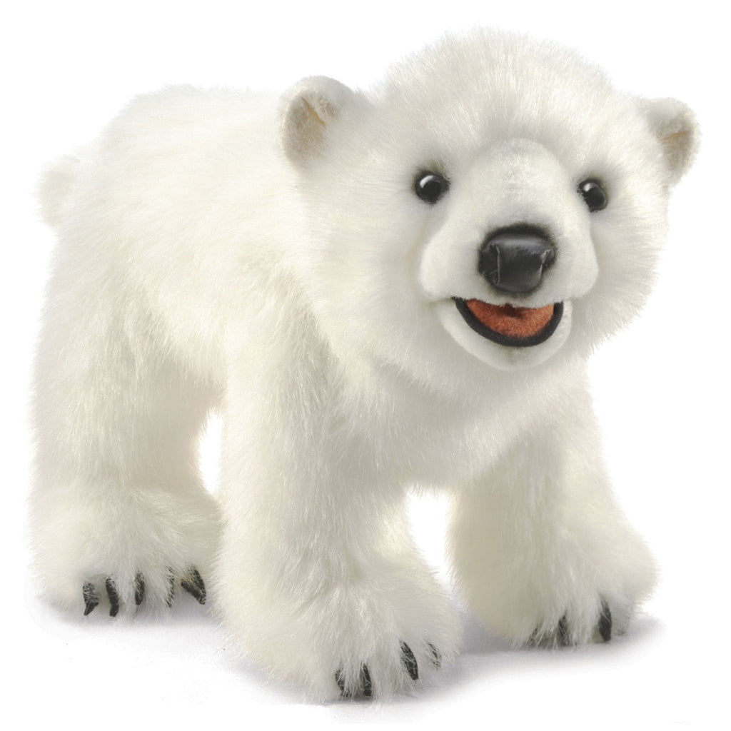 Folkmanis Polar Bear Cub Hand Puppet - Little Whispers