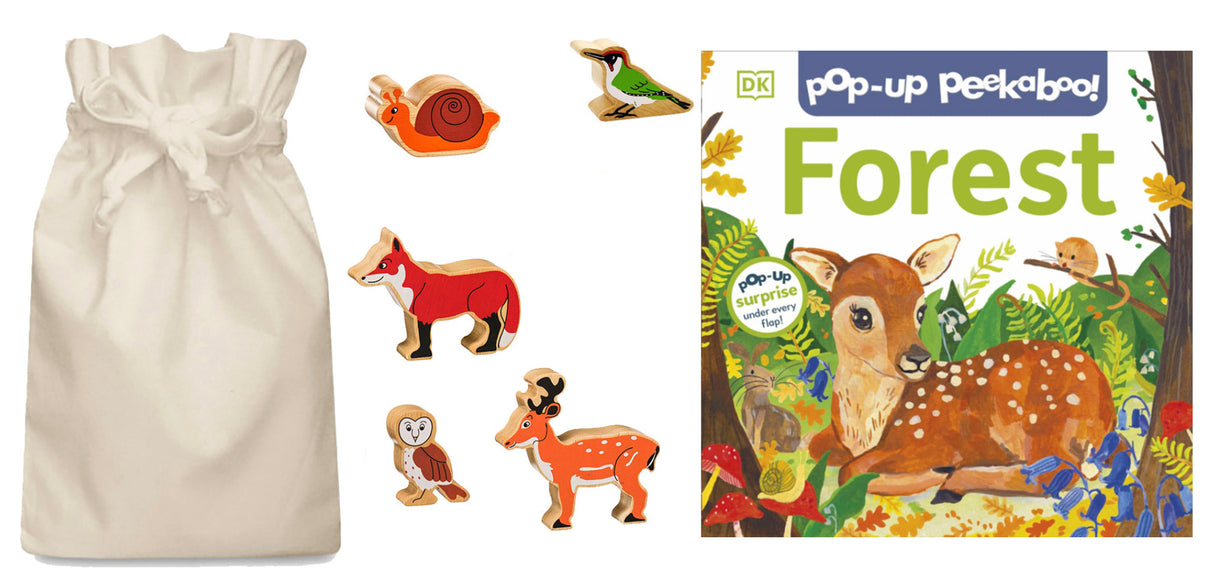 Forest Pop Up Story Sack with Lanka Kade Wooden Animals
