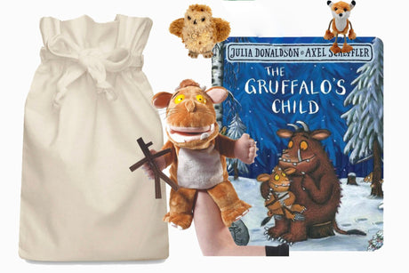 Gruffalo's Child Hand Puppet with Stick Man and Finger Puppets Story Sack