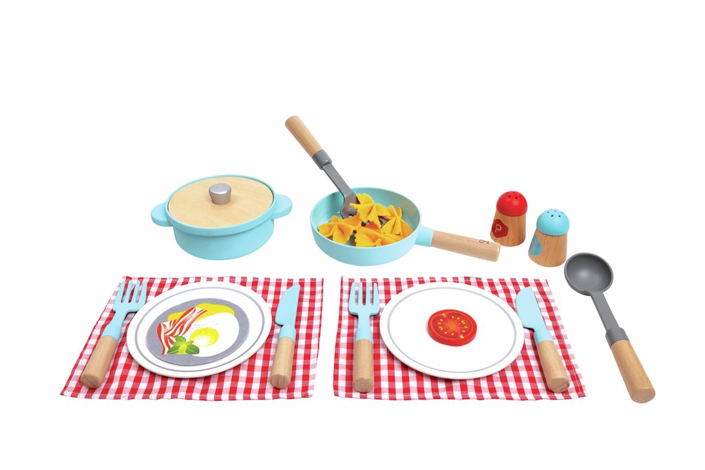 Hape Cook & Serve set E3208 (Direct Shipping UK Only) - Little Whispers