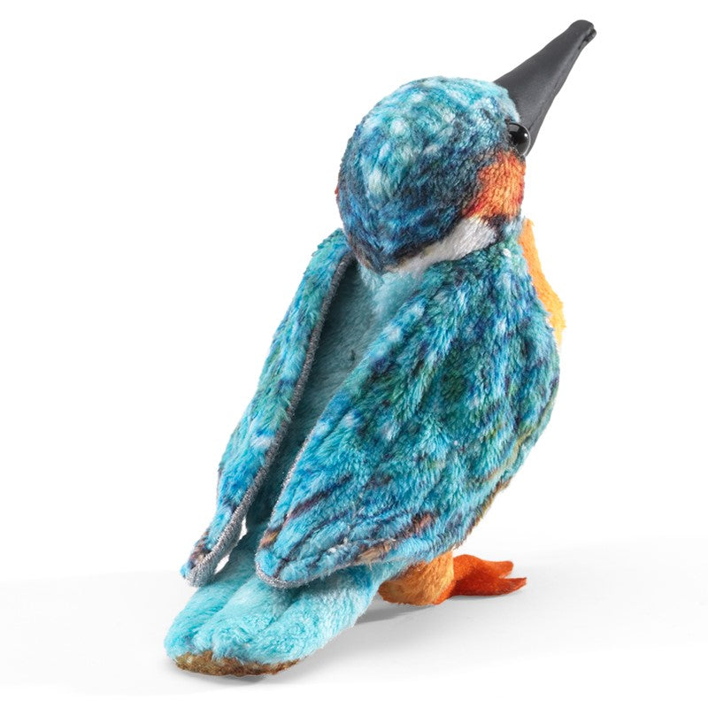 Folkmanis Mini Kingfisher Finger Puppet Side View