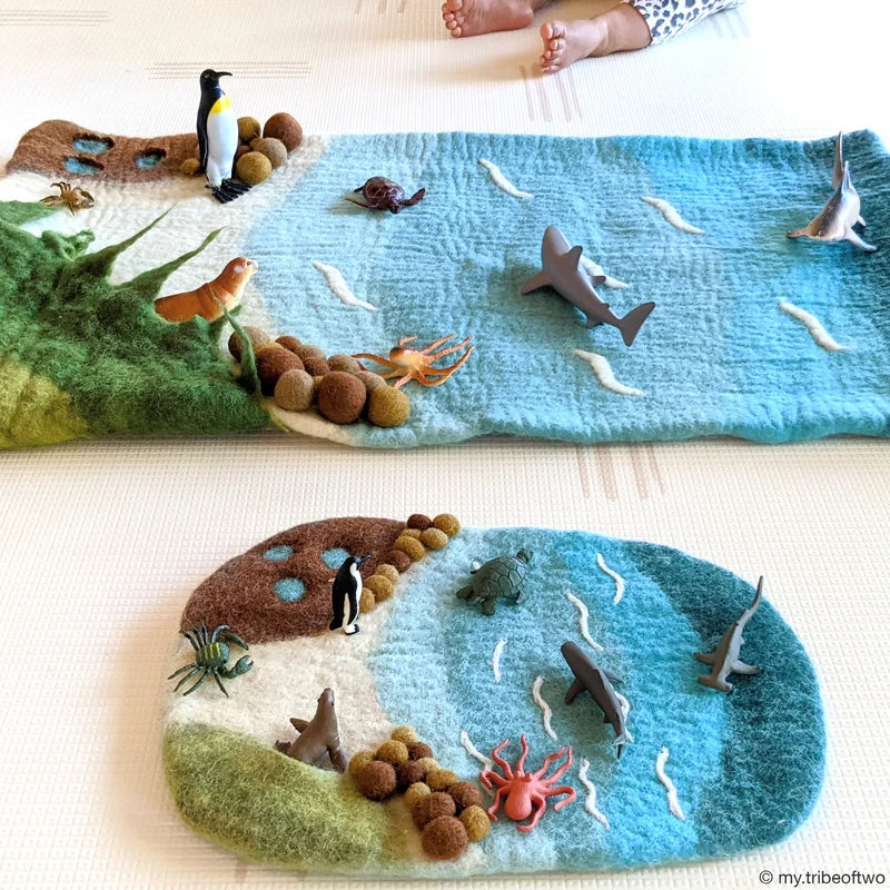 Tara's Treasures Large Sea and Rockpool Play Mat Playscape