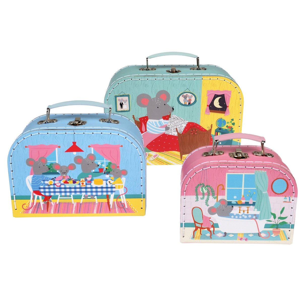 Limited Edition Christmas Set of My First Hand puppets in a Suitcase - Little Whispers