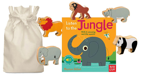 Listen To The Jungle Story Sack with Lanka Kade Wooden Animals