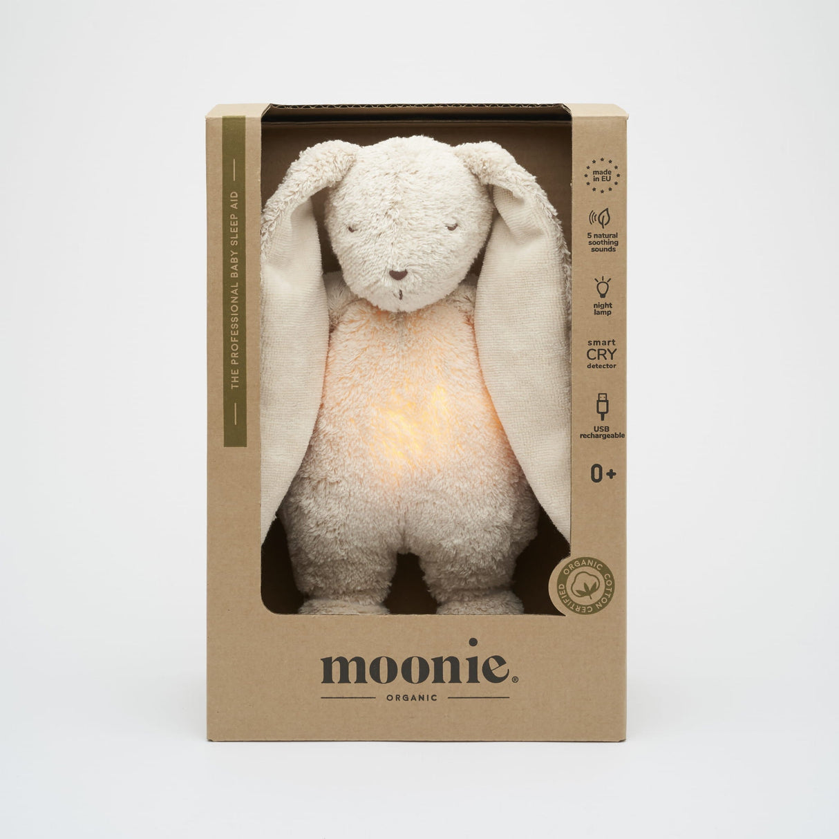 Moonie Bunny Sand Nature - The Organic Humming Bunny with Lamp - Little Whispers