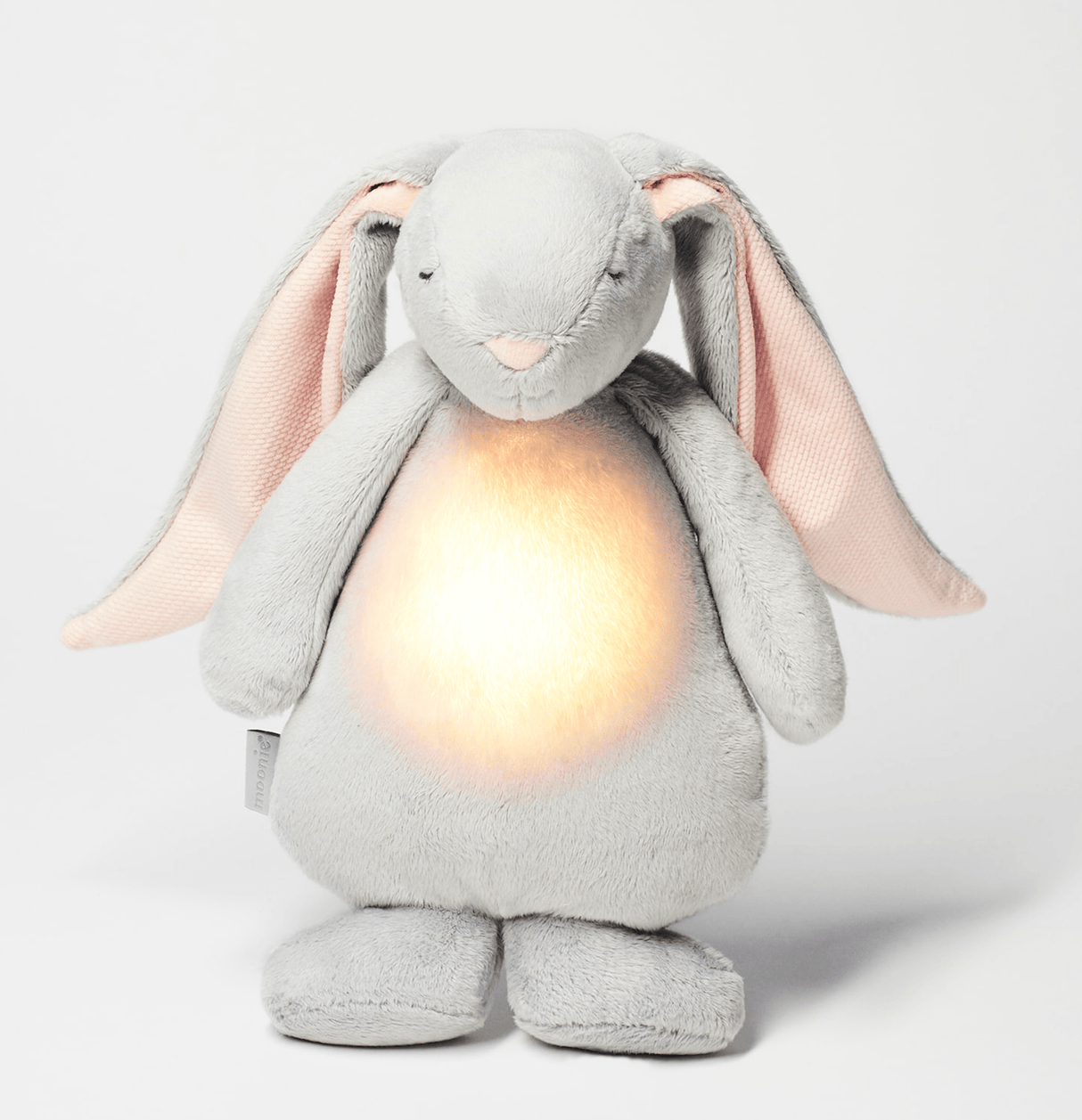 Moonie Grey/Pink Cloud Sound and Light Rabbit - Little Whispers