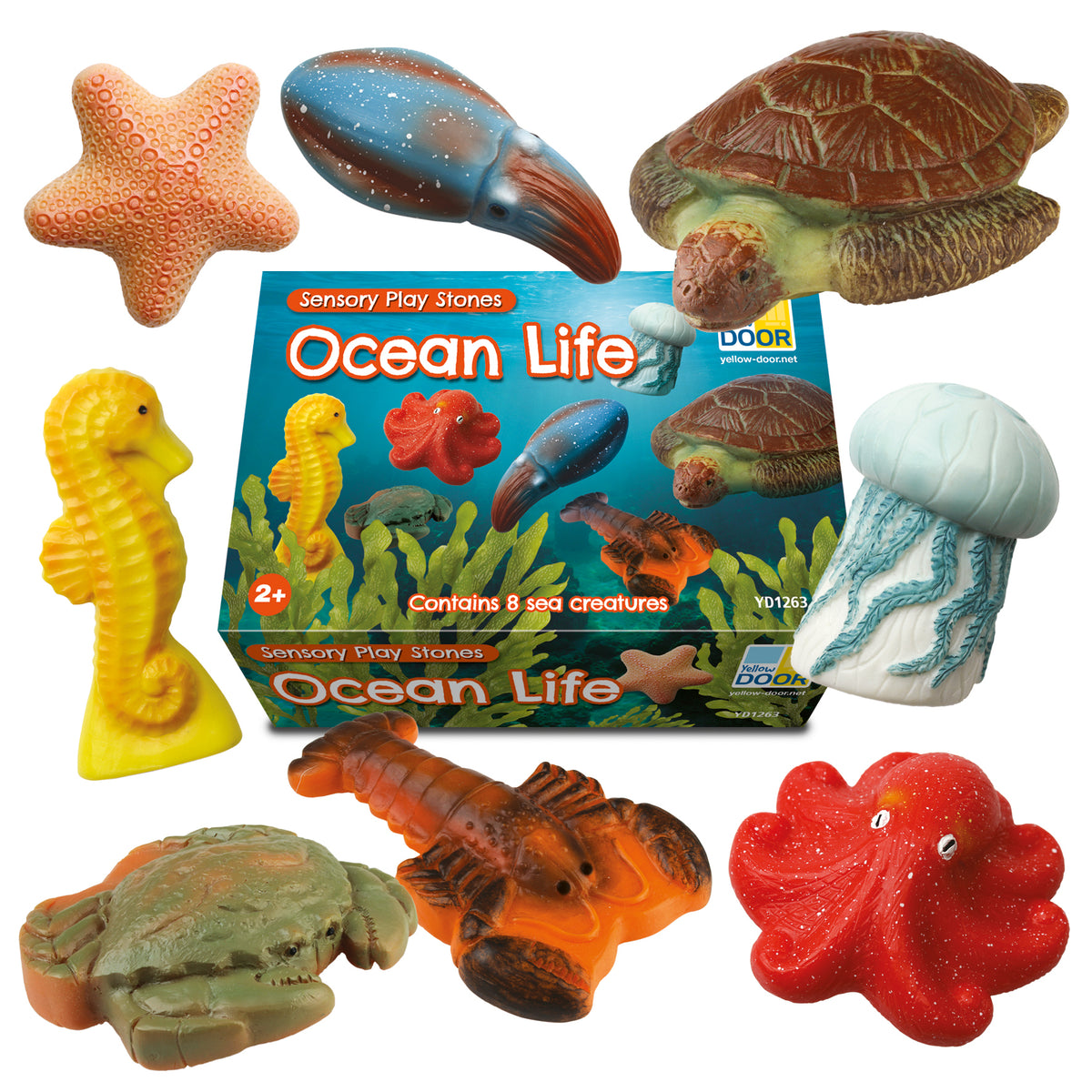 Yellow Door Ocean Life Sensory Play Stones