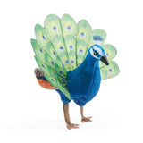 Folkmanis Mini Peacock Finger Puppet Side View