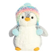 PomPom Penguin Rainbow Hat Soft Toy