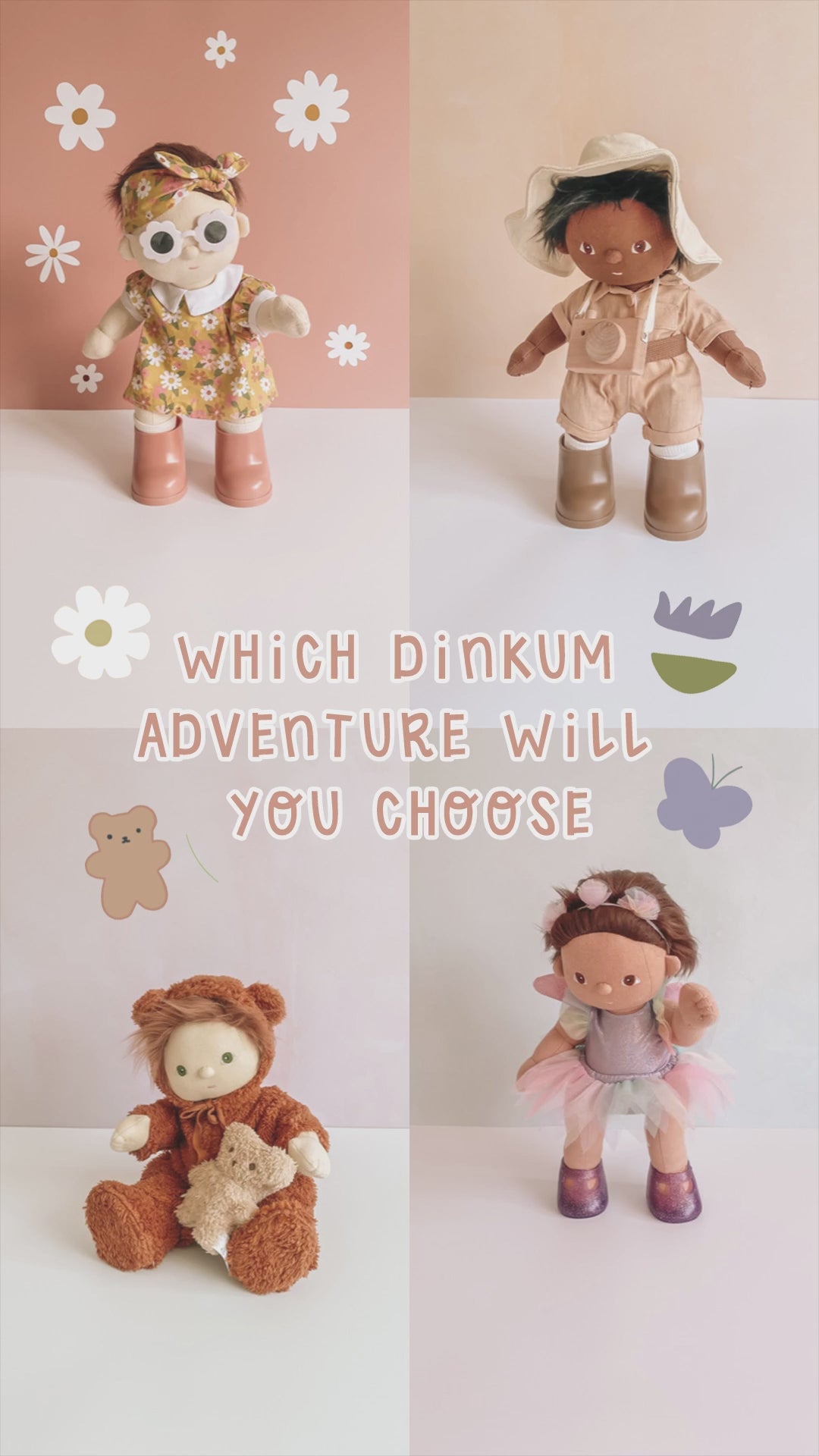 Olli Ella Dinkum Dolls - Pretend Pack Teddy