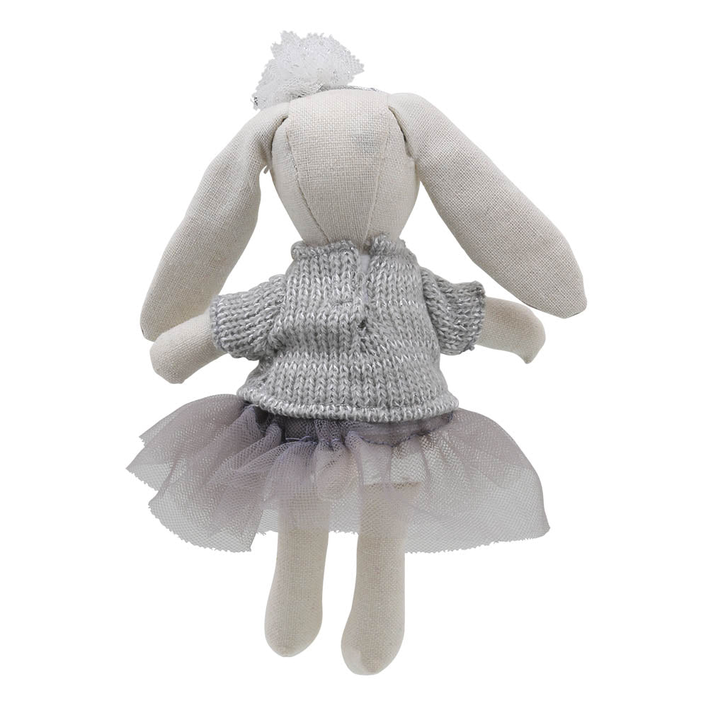 Puppet Company Wilberry Rabbit Girl Grey Rabbit Soft Toy Little Whispers